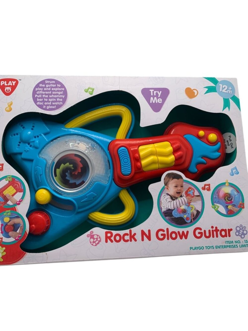Playgo Rock N Glow Guitar Toy For 12+ Months With Lights & Sounds